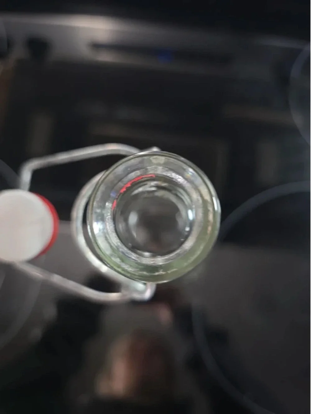Clear Glass Bottle with Swing-Top Cap